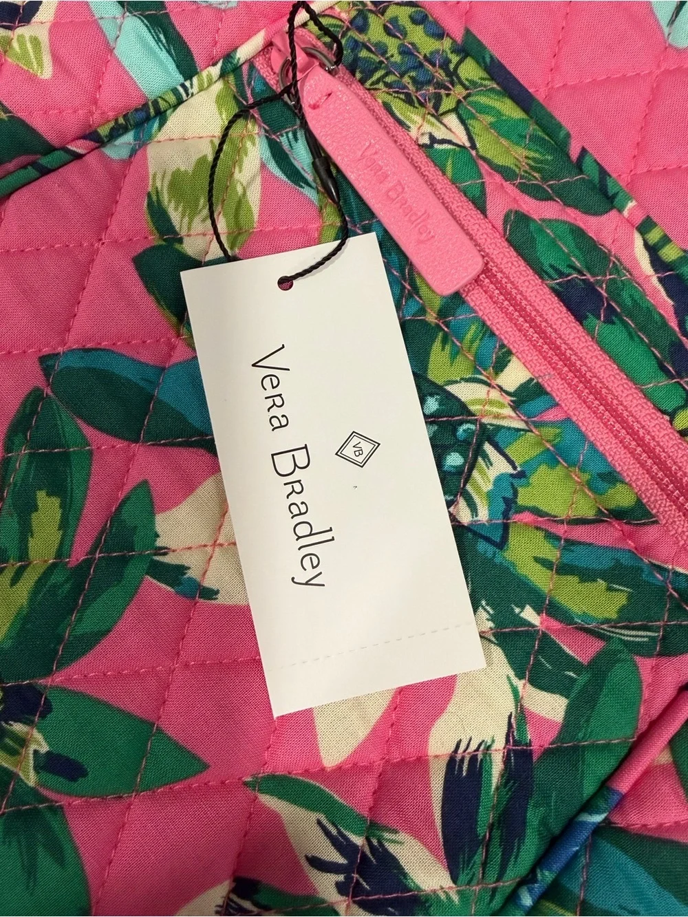 Vera Bradley Hot Pink Tropical Paradise Hipster Floral Quilted Crossbody Bag NWT